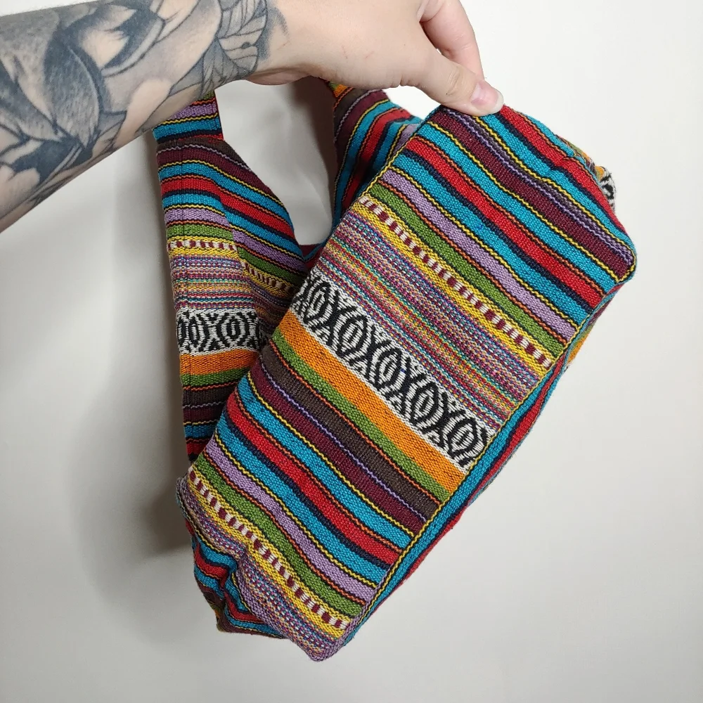 Hobo Womens Bag Kilm Multi Color Multi Pattern Boho Hippie Festival Shoulder Bag